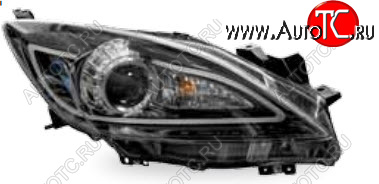 46 999 р. Комплект линзованных фар в сборе JUNYAN  Mazda 3/Axela  BL (2009-2013) дорестайлинг седан, дорестайлинг, хэтчбэк 5 дв., рестайлинг седан, рестайлинг, хэтчбэк (черные)  с доставкой в г. Кемерово