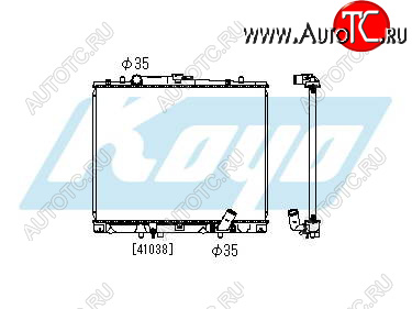 14 349 р. PAJERO SPORT {4D56+USA} РАДИАТОР ОХЛАЖДЕН MT 2.5 2.7 (турбодизель) (KOYO) KOYORAD mbpas97-910  с доставкой в г. Кемерово