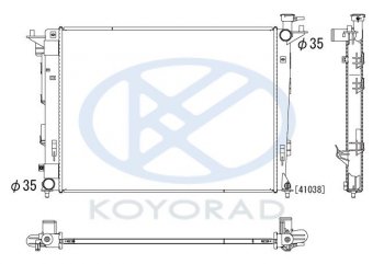 11 199 р. IX35 {KIA SPORTAGE 10-} РАДИАТОР ОХЛАЖДЕН (бензин) MT (KOYO) KOYORAD hnx3510-912  с доставкой в г. Кемерово. Увеличить фотографию 1