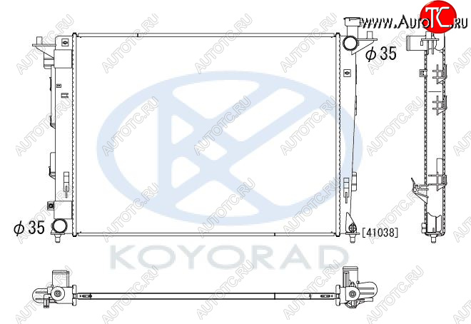 11 199 р. IX35 {KIA SPORTAGE 10-} РАДИАТОР ОХЛАЖДЕН (бензин) MT (KOYO) KOYORAD hnx3510-912  с доставкой в г. Кемерово