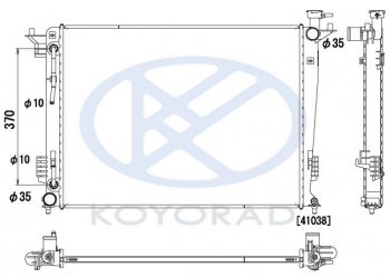 12 299 р. IX35 {KIA SPORTAGE 10- (mot. G4KE)} РАДИАТОР ОХЛАЖДЕН (бензин) AT (KOYO) KOYORAD hnx3510-910  с доставкой в г. Кемерово. Увеличить фотографию 1