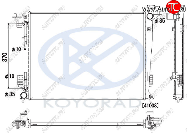 12 299 р. IX35 {KIA SPORTAGE 10- (mot. G4KE)} РАДИАТОР ОХЛАЖДЕН (бензин) AT (KOYO) KOYORAD hnx3510-910  с доставкой в г. Кемерово