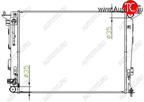 5 999 р. IX35 10- {KIA SPORTAGE 10- (mot. G4KD)} РАДИАТОР ОХЛАЖДЕН (бензин) AT BODYPARTS hnx3510-915  с доставкой в г. Кемерово