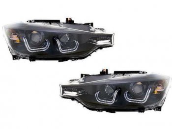 F30 ФАРА Л+П (КОМПЛЕКТ) ТЮНИНГ ЛИНЗОВАН С СВЕТЯЩ.СЕКЦИЯМИ РЕГ.МОТОР (SONAR) ВНУТРИ ЧЕРН SONAR bmf3012-003b-n