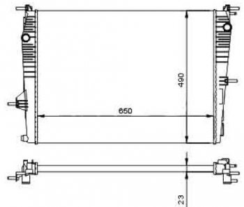 FLUENCE (KANGOO 08- MEGANE 09- SCENIC 09- ) РАДИАТОР ОХЛАЖДЕН MT (см.каталог) BODYPARTS rnflu10-910