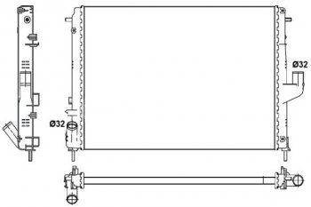 DUSTER (AL:MERA 13- AT) РАДИАТОР ОХЛАЖДЕН (см.каталог) BODYPARTS rndus10-910
