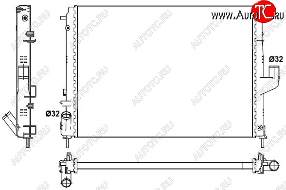 3 099 р. DUSTER (AL:MERA 13- AT) РАДИАТОР ОХЛАЖДЕН (см.каталог) BODYPARTS rndus10-910  с доставкой в г. Кемерово