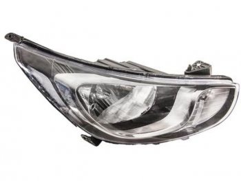 Правая фара (c электрокорректором) DEPO Hyundai Solaris  RBr (2010-2014) седан дорестайлинг