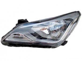 Левая фара (корректор) DEPO Hyundai Solaris  RBr (2014-2017) седан рестайлинг