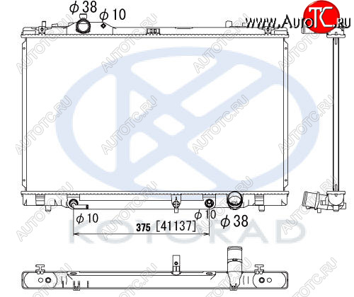 17 599 р. LS460600hL РАДИАТОР ОХЛАЖДЕН вариатор (CVT) (KOYO) KOYORAD lxls407-910  с доставкой в г. Кемерово