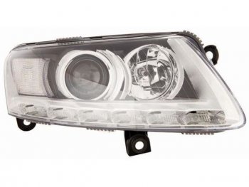 Левая фара (под корректор, ксенон) DEPO Audi A6  C6 (2008-2010) рестайлинг, седан