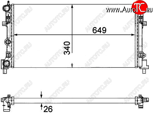 2 499 р. POLO (FABIA 10-ROOMSTER 10- A1 10-) РАДИАТОР ОХЛАЖДЕН (см.каталог) BODYPARTS vwplo10-910  с доставкой в г. Кемерово