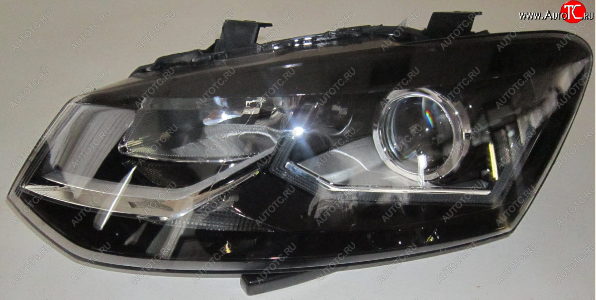 7 299 р. Левая фара (диодная) BODYPARTS  Volkswagen Polo  5 (2009-2015) седан дорестайлинг  с доставкой в г. Кемерово