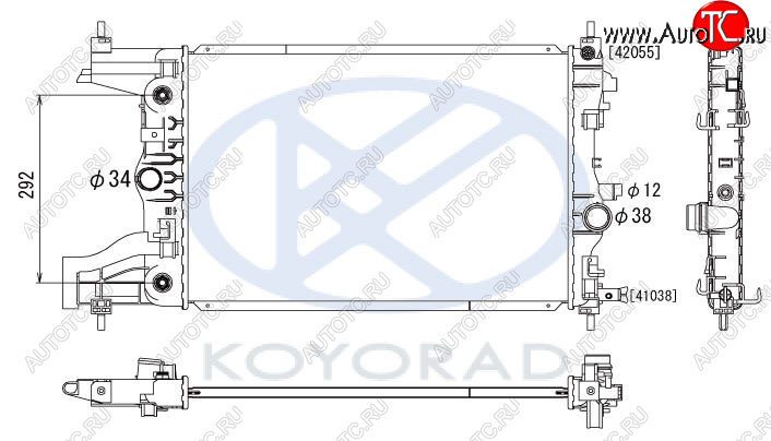 4 299 р. CRUZE {(1.6  113л.с.1,8  ASTRA 09- 1.6 AT без конд.} РАДИАТОР ОХЛАЖДЕН AT (KOYO) KOYORAD cvcrz09-910  с доставкой в г. Кемерово