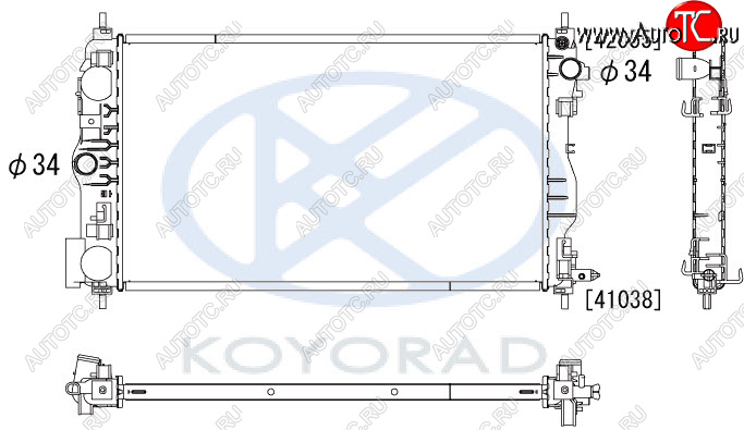 6 999 р. CRUZE {(1.6  109л.с. ORLANDO 11- дизель} РАДИАТОР ОХЛАЖДЕН MT С КОНДИЦ (KOYO) KOYORAD cvcrz09-914  с доставкой в г. Кемерово