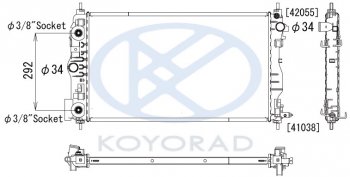 CRUZE {(1.6  109л.с. ORLANDO 11- дизель} РАДИАТОР ОХЛАЖДЕН AT С КОНДИЦ (KOYO) KOYORAD cvcrz09-915