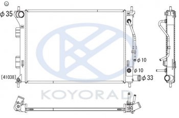 AVANTE {ELANTRA 10-  I30 12- KIA CERATO 13- SOUL 11-} РАДИАТОР ОХЛАЖДЕН AT (KOYO) KOYORAD hnava10-910