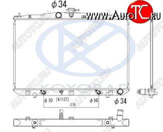 17 099 р. RX270350450h {RX350 09-} РАДИАТОР ОХЛАЖДЕН 3.5 AT (KOYO) KOYORAD lxrx409-910  с доставкой в г. Кемерово