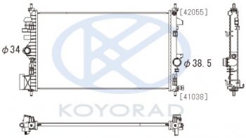 5 749 р. INSIGNIA РАДИАТОР ОХЛАЖДЕН 1.6 1.8 AT (KOYO) KOYORAD opins08-914  с доставкой в г. Кемерово. Увеличить фотографию 1