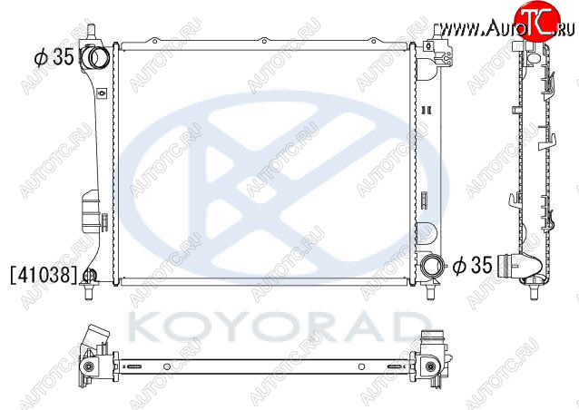6 399 р. I20 РАДИАТОР ОХЛАЖДЕН MT (KOYO) KOYORAD hni2009-910  с доставкой в г. Кемерово