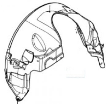 Правый подкрылок передний BODYPARTS Land Rover (Ленд) Freelander (Фриландер)  L359 (2006-2010) L359 дорестайлинг