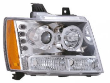 28 799 р. TAHOE {SUBURBAN  AVALANCHE (07-11)} ФАРА Л+П (КОМПЛЕКТ) ТЮНИНГ ЛИНЗОВАН С СВЕТЯЩ ОБОДК С ДИОД БЕЗ КОРРЕКТОР (EAGLE EYES) ВНУТРИ ХРОМ EAGLE EYES cvtah07-000h-n  с доставкой в г. Кемерово. Увеличить фотографию 1