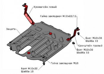 1 789 р. SANTA FE ЗАЩИТА ПОДДОНА ДВИГАТЕЛЯ + КПП , С КРЕПЛЕН , 2.2 , 2.4 , СТАЛЬН BODYPARTS hnsfe12-9f0  с доставкой в г. Кемерово. Увеличить фотографию 1