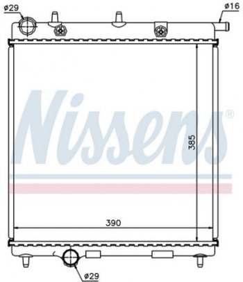 C3 {208 12-} РАДИАТОР ОХЛАЖДЕН (NISSENS) (см.каталог) MT NISSENS cn0c309-910