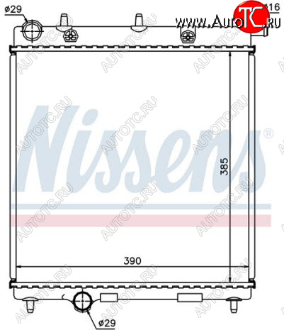 5 999 р. C3 {208 12-} РАДИАТОР ОХЛАЖДЕН (NISSENS) (см.каталог) MT NISSENS cn0c309-910  с доставкой в г. Кемерово