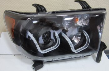 37 599 р. SEQUOIA {TUNDRA} ФАРА Л+П (КОМПЛЕКТ) ТЮНИНГ ЛИНЗОВАН С СВЕТЯЩ ОБОДК , ДИОД (EAGLE EYES) ВНУТРИ ЧЕРН EAGLE EYES tyset07-000b-n  с доставкой в г. Кемерово. Увеличить фотографию 1