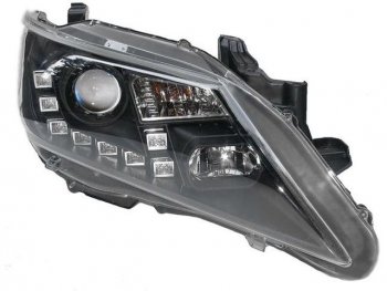 CAMRY ФАРА Л+П (КОМПЛЕКТ) ТЮНИНГ ЛИНЗОВАН С СВЕТЯЩ ОБОДК ВНУТРИ ЧЕРН JUNYAN tycam11-005b-n