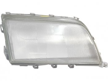 Правое стекло передней фары (пр-во Китай) BODYPARTS Mercedes-Benz C-Class W202 дорестайлинг седан (1993-1997) (ребристое)