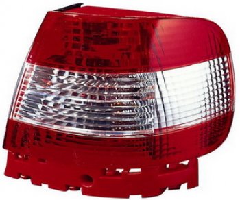 AUDI A4 ФОНАРЬ ЗАДН ВНЕШН Л+П (КОМПЛЕКТ) (СЕДАН) ТЮНИНГ ПРОЗРАЧ ХРУСТАЛ (DEPO) КРАСН-БЕЛ DEPO ai0a499-740rw-n