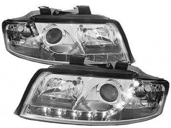 AUDI A4 ФАРА Л+П (КОМПЛЕКТ) ТЮНИНГ ЛИНЗОВАН (DEVIL EYES) +- ПКОРРЕКТОР (SONAR) ВНУТРИ ХРОМ SONAR ai0a401-003h-n