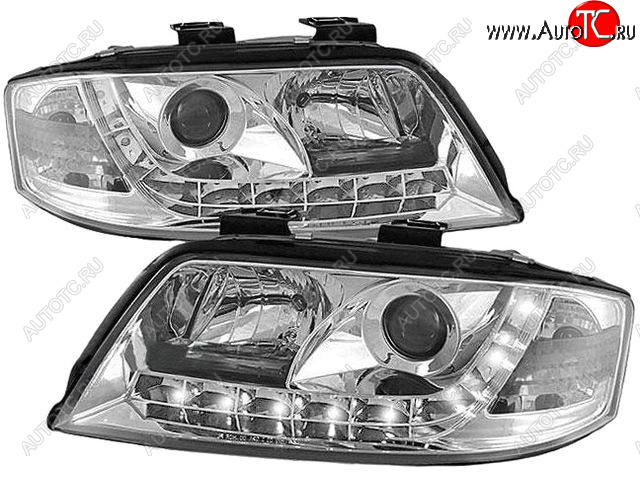 30 499 р. AUDI A6 ФАРА Л+П (КОМПЛЕКТ) ТЮНИНГ ЛИНЗОВАН (DEVIL EYES) (SONAR) ВНУТРИ ХРОМ SONAR ai0a601-003h-n  с доставкой в г. Кемерово