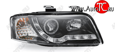 29 949 р. AUDI A6 ФАРА Л+П (КОМПЛЕКТ) ТЮНИНГ ЛИНЗОВАН (DEVIL EYES) С СВЕТЯЩ ОБОДК (JUNYAN) ВНУТРИ ЧЕРН JUNYAN ai0a601-005b-n  с доставкой в г. Кемерово