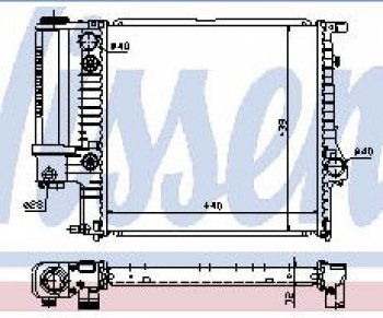E36 {E30 88-91} РАДИАТОР ОХЛАЖДЕН (NISSENS) (NRF) (GERI) (см.каталог) NISSENS bme3690-911