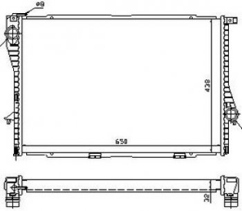 E38 {E39 98-} РАДИАТОР ОХЛАЖДЕН (NISSENS) (AVA) (см.каталог) NISSENS bme3894-912