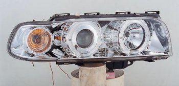 E38 ФАРА Л+П (КОМПЛЕКТ) ТЮНИНГ ЛИНЗОВАН С 2 СВЕТЯЩ ОБОДК , ЛИТОЙ УК.ПОВОР (SONAR) ВНУТРИ ХРОМ SONAR bme3895-005h-n