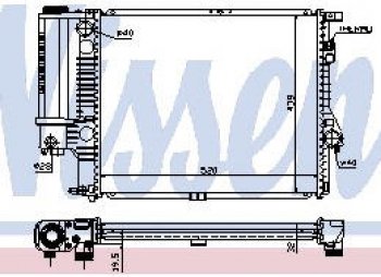E39 95-98 РАДИАТОР ОХЛАЖДЕН (см.каталог) BODYPARTS bme3995-911