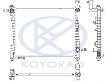 GR CHEROKEE РАДИАТОР ОХЛАЖДЕН AT (бензин) (KOYO) KOYORAD jpgch10-910