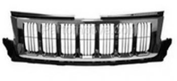 10 299 р. GR CHEROKEE РЕШЕТКА РАДИАТОРА С ХРОМ МОЛДИНГ (Китай) ТЕМНО-СЕР BODYPARTS jpgch10-101tg  с доставкой в г. Кемерово. Увеличить фотографию 1