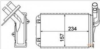 CLIO (MEGANE (96-00)) РАДИАТОР ОТОПИТЕЛЯ (см.каталог) BODYPARTS rncli90-900