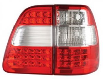 LANDCRUISER ФОНАРЬ ЗАДН ВНЕШН+ВНУТР Л+П (КОМПЛЕКТ) ТЮНИНГ ПРОЗРАЧ ХРУСТАЛ С ДИОД ГАБАРИТ , СТОП СИГНАЛ (DEPO) БЕЛ-КРАСН DEPO tylan02-761wr-n