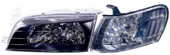 COROLLA {AE101 ПРАВЫЙ РУЛЬ} ФАРА +УКАЗ.ПОВОРОТА Л+П (КОМПЛЕКТ) ТЮНИНГ ПРОЗРАЧ ХРУСТАЛ RHD ВНУТРИ (DEPO) ЧЕРН DEPO tycrl92-015b-n