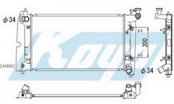 COROLLA РАДИАТОР ОХЛАЖДЕН AT 1.4 1.6 (KOYO) KOYORAD tycrl02-911