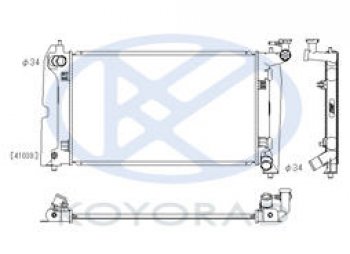 COROLLA {AVENSIS 03- 1.8 MT} РАДИАТОР ОХЛАЖДЕН MT 1.4 1.6 (KOYO) KOYORAD tycrl02-915