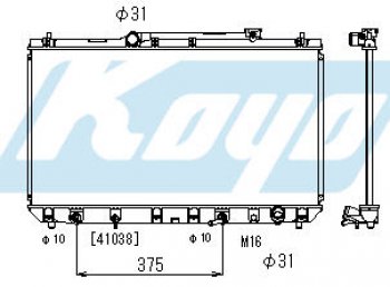CAMRY {+ MARK 2 УНИВЕРСАЛ} РАДИАТОР ОХЛАЖДЕН AT 2.2 (KOYO) KOYORAD tycam97-914