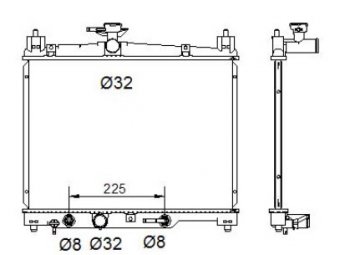 YARIS РАДИАТОР ОХЛАЖДЕН AT 1 1.3 BODYPARTS tyyas99-916