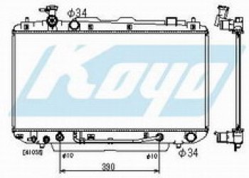 13 949 р. RAV4 РАДИАТОР ОХЛАЖДЕН AT 1.8 (KOYO) KOYORAD tyrv400-912  с доставкой в г. Кемерово. Увеличить фотографию 1